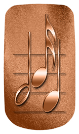 DAROYAL 382 CP Music Notes Copper